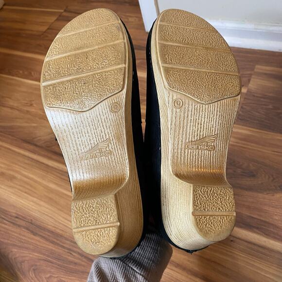 DANSKO Maria Nubuck Clog Style Ankle Boots Black Size 42 - Picture 9 of 10